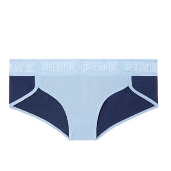 New Victoria’s Secret PINK Colorblock Logo Hipster Panties - Large - Picture 2 of 4